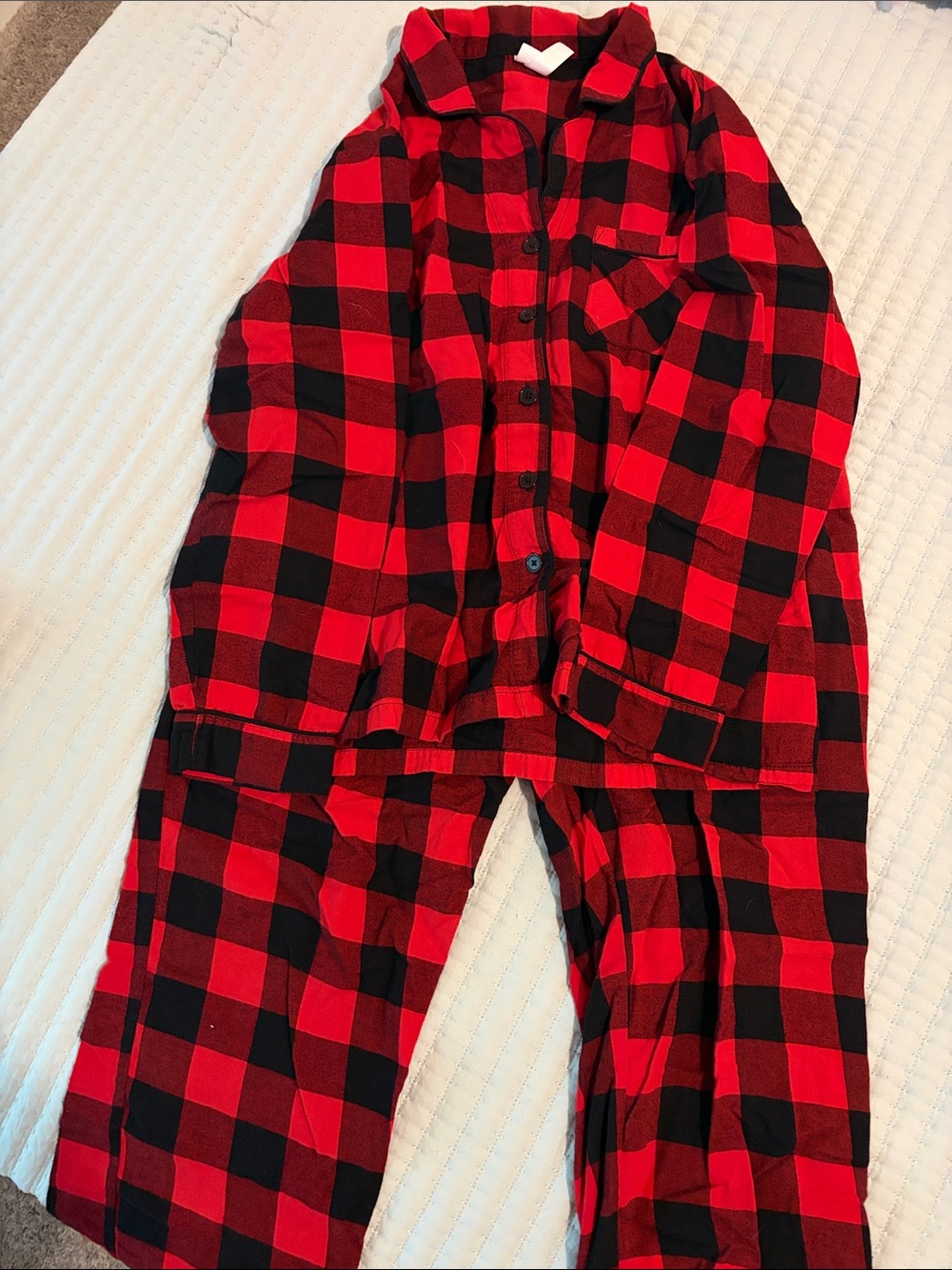 Wondershop Red and Black Buffalo Plaid Pajama Set